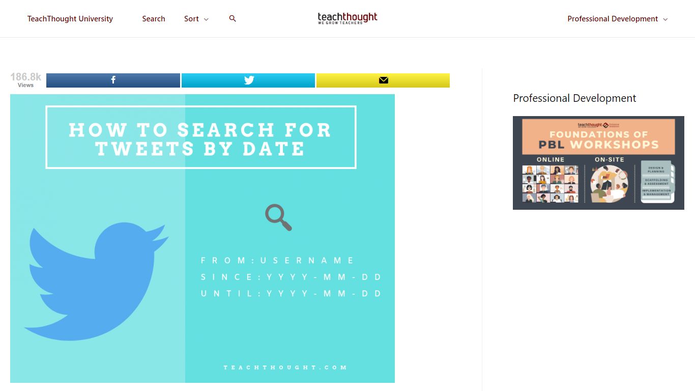 How To Search For Tweets By Date - TeachThought